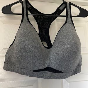 Old navy heather gray racer back sports bra